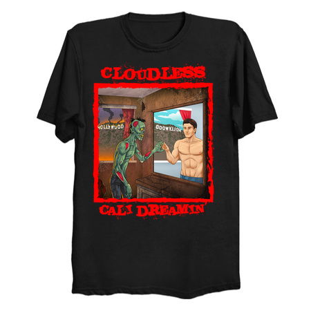 CLOUDLESS "Cali Dreamin" Black T-Shirt tiny thumbnail