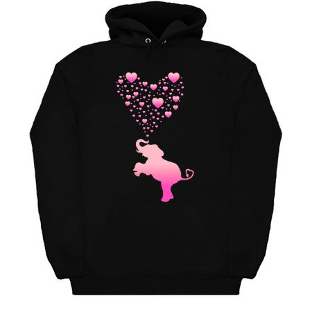 Elephant with Pink Heart Bubbles tiny thumbnail