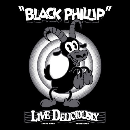 Black Phillip - Vintage Cartoon Goat - Occult - Witch - Live Deliciously - NeatoShop Black Phillip - Vintage Cartoon Goat - Occult - Witch - Live Deliciously - NeatoShop