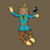Cute Dancing Scarecrow and Crow tiny thumbnail