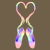 Pastel Rainbow Heart Ballerina Shoes tiny thumbnail