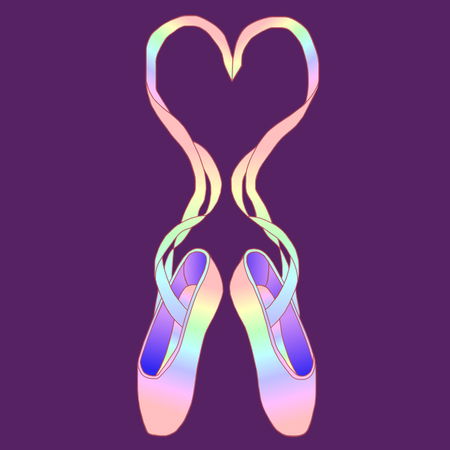 Rainbow ballet shoes hotsell