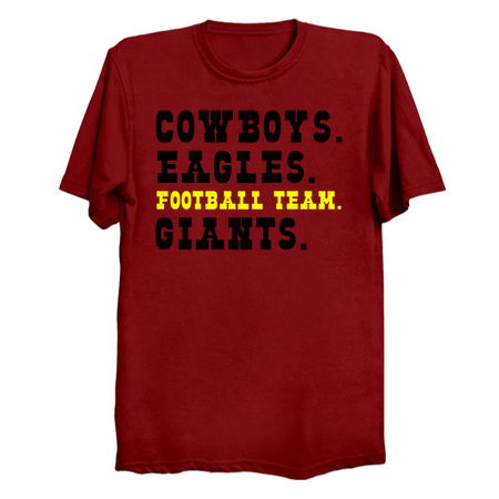 Cowboys. eagles. football team. giants. Washington Football Team shirt tiny thumbnail