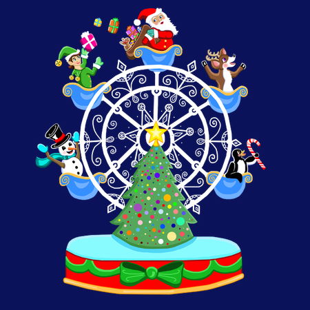 Festive Christmas Ferris Wheel - NeatoShop