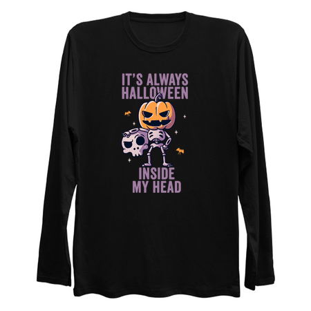 Its Always Halloween Inside My Head Funny Cute Spooky tiny thumbnail
