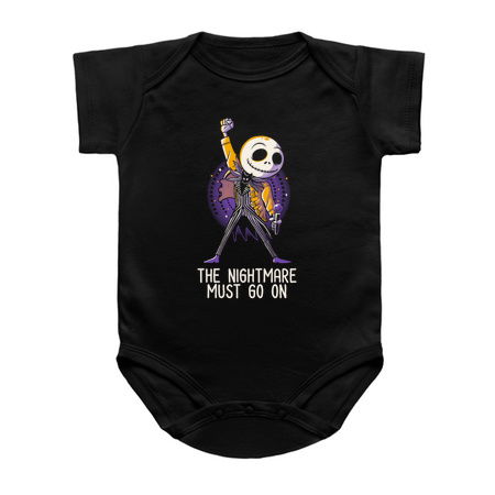 The Nightmare Must Go On Funny Rock Music Skellington tiny thumbnail