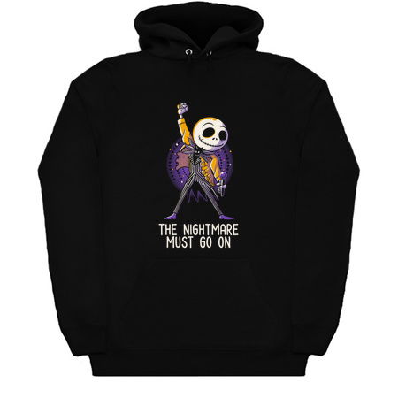 The Nightmare Must Go On Funny Rock Music Skellington tiny thumbnail