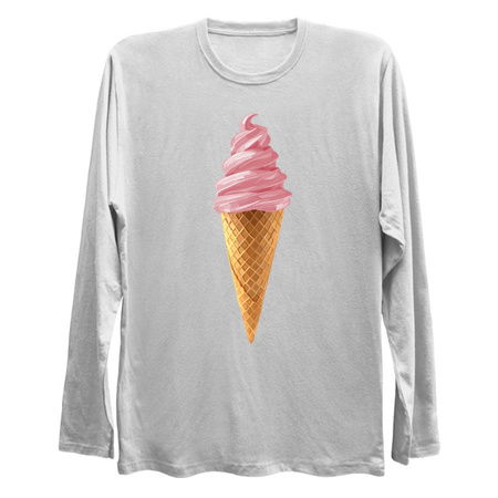 Pink Soft Serve Strawberry Icecream Cone tiny thumbnail