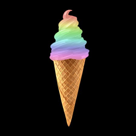 Rainbow Swirl Ice Cream Cone Neatoshop Rainbow Swirl Ice Cream Cone Neatoshop