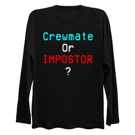 Crewmate or Impostor Halloween T-shirt Funny Gaming Gift tiny thumbnail