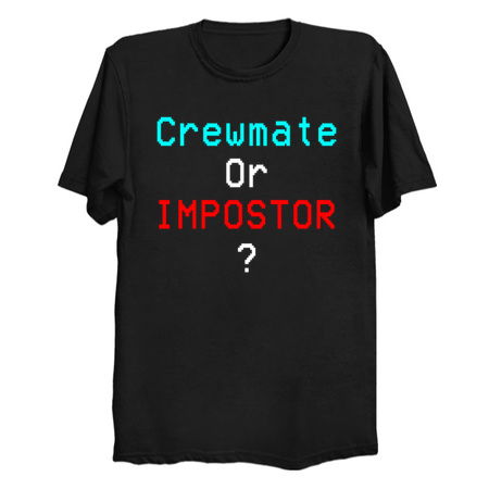 Crewmate or Impostor Halloween T-shirt Funny Gaming Gift tiny thumbnail