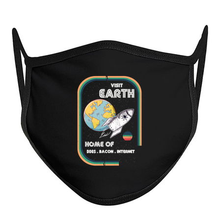 Visit earth. home of dogs bacon internet T-Shirt tiny thumbnail