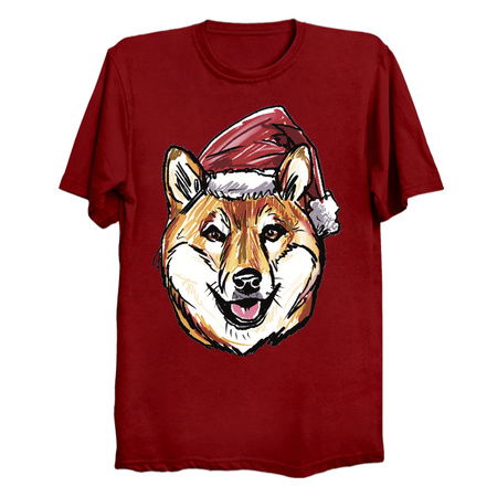 Christmas Shiba Inu - Cute Japanese Dog - Tan Shiba Inu Christmas Theme tiny thumbnail