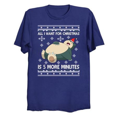 Snorlax All I Want For Christmas Is 5 More Minutes tiny thumbnail