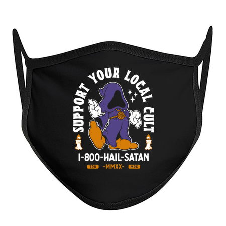 Support Your Local Cult - Hail Satan - Vintage Cartoon Occult tiny thumbnail