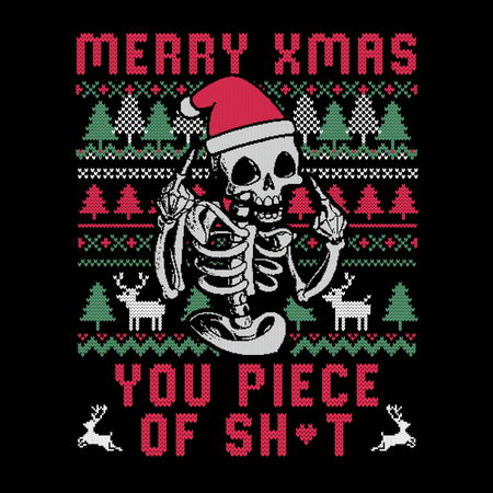 Christmas Skull Funny Ugly Sweater NeatoShop