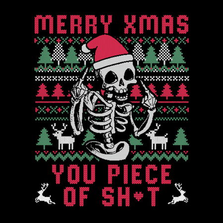 christmas skull t shirt