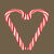 Peppermint Christmas Candy Cane Heart tiny thumbnail