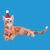 Festive Christmas Orange Ginger Cat tiny thumbnail