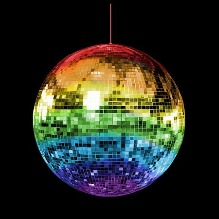 rainbow mirror ball