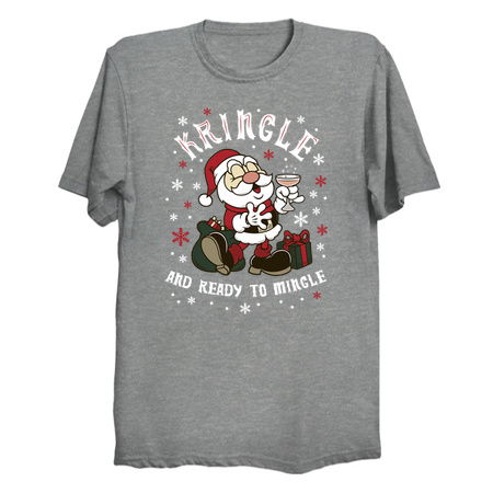 Kringle and Ready to Mingle - Cute Santa Claus - Cartoon Xmas tiny thumbnail