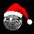 Silver Santa Christmas 1970s Disco Ball tiny thumbnail