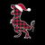 Red Plaid Dinosaur T Rex Christmas Lights Pajamas tiny thumbnail