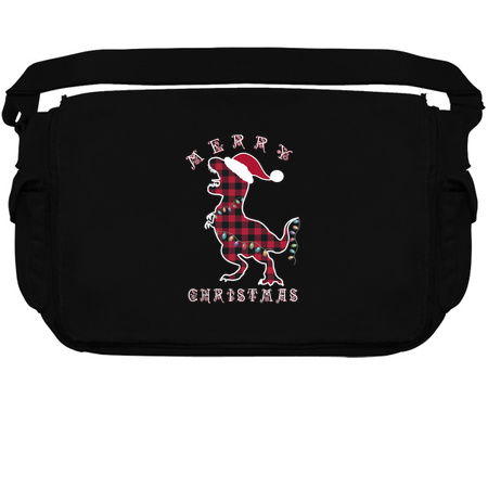 Red Plaid Dinosaur T Rex. Merry Christmas Lights Pajamas tiny thumbnail