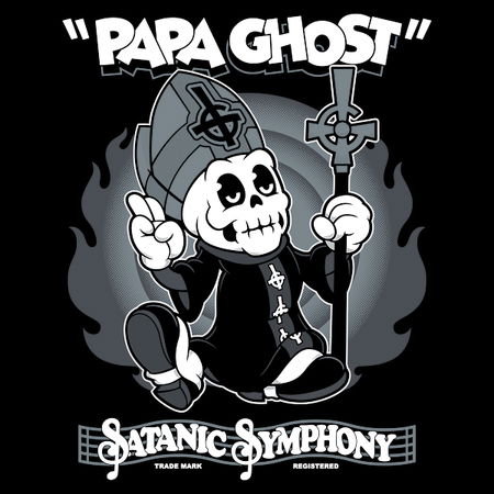 Papa Ghost - Vintage Cartoon Satanic Symphony - Creepy Cute Goth - NeatoShop Papa Ghost - Vintage Cartoon Satanic Symphony - Creepy Cute Goth - NeatoShop