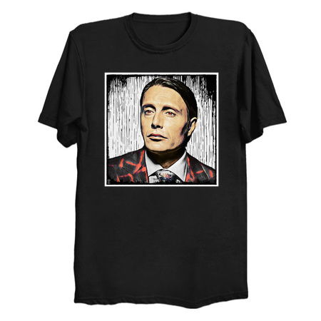 Hannibal Red Eyes with Drip Paint Background tiny thumbnail