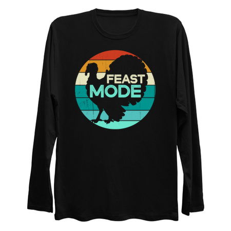 Feast Mode Funny Thanksgiving Vintage Turkey Trot Retro Gift tiny thumbnail