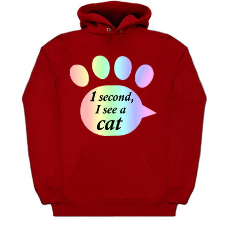 "One Second, I See a Cat" Rainbow Pawprint tiny thumbnail