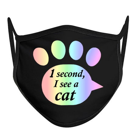 "One Second, I See a Cat" Rainbow Pawprint tiny thumbnail
