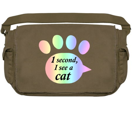 "One Second, I See a Cat" Rainbow Pawprint tiny thumbnail