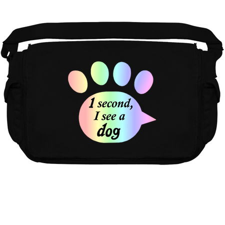 "One Second, I See a Dog" Rainbow Paw Print tiny thumbnail