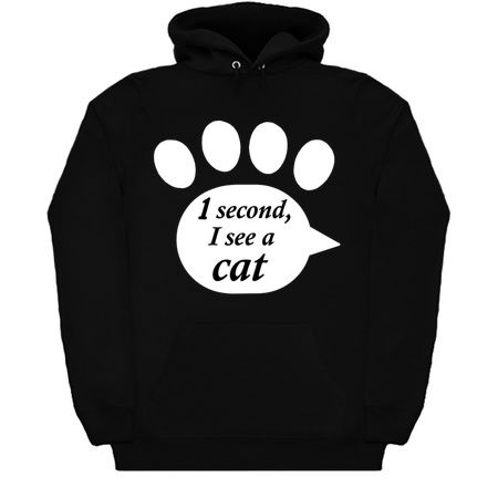 "One Second, I See a Cat" Paw Text tiny thumbnail