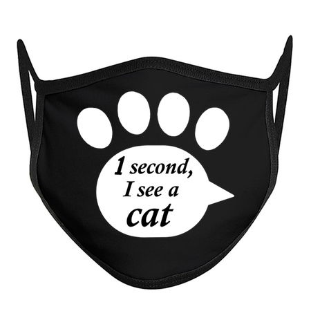 "One Second, I See a Cat" Paw Text tiny thumbnail