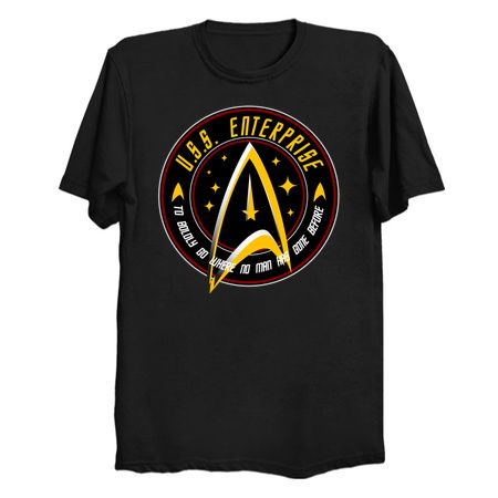 U.S.S. ENTERPRISE VINTAGE BADGE BLACK VERSION tiny thumbnail