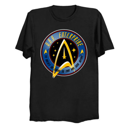 U.S.S. ENTERPRISE VINTAGE BADGE BLUE VERSION tiny thumbnail