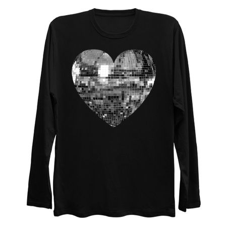 Mirrored Silver Disco Ball Heart tiny thumbnail