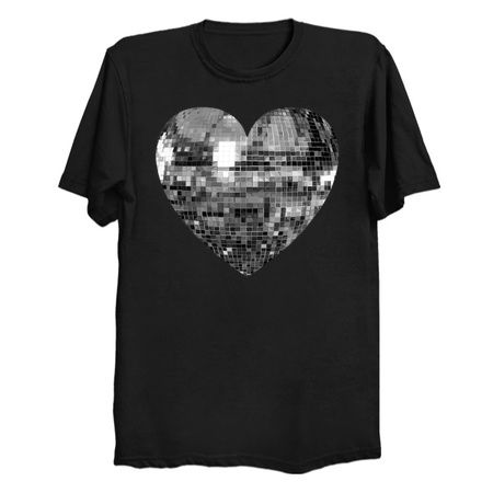 Mirrored Silver Disco Ball Heart tiny thumbnail