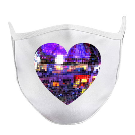 Mirrored Purple Disco Ball Heart tiny thumbnail