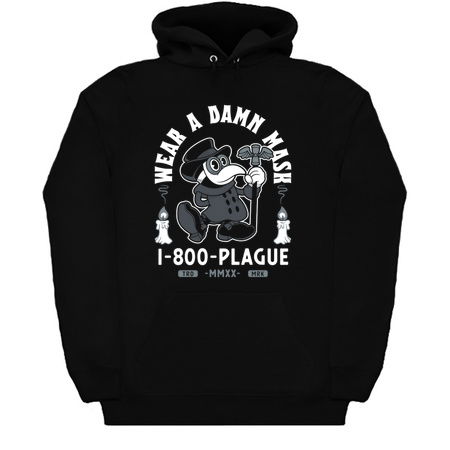 Vintage Cartoon Plague Doctor - Wear a Damn Mask - Macabre tiny thumbnail