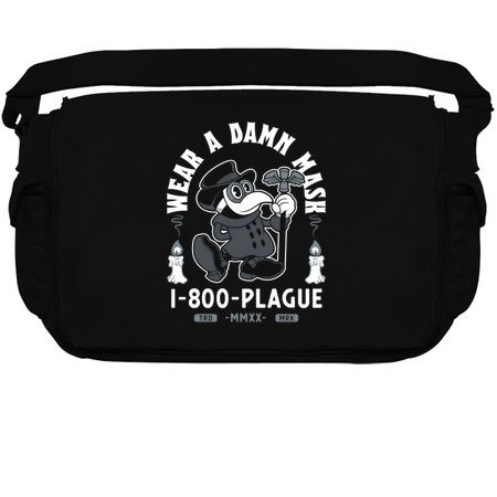 Vintage Cartoon Plague Doctor - Wear a Damn Mask - Macabre tiny thumbnail