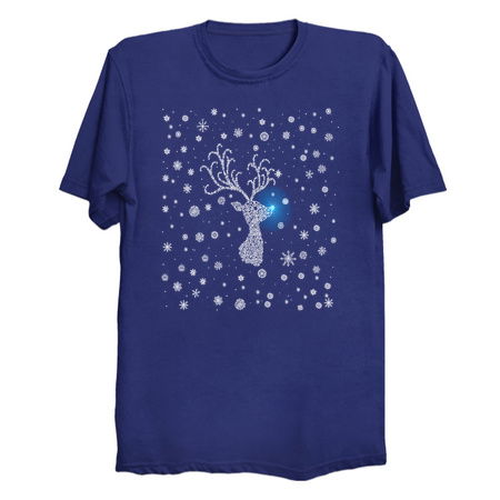 Winter Snow Glowing Reindeer Head tiny thumbnail