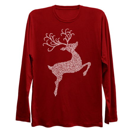 Swirly White Christmas Reindeer Silhouette tiny thumbnail