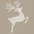 Swirly White Christmas Reindeer Silhouette tiny thumbnail