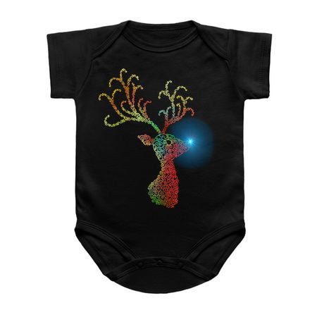 Festive Christmas Reindeer Head Silhouette tiny thumbnail