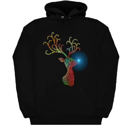 Festive Christmas Reindeer Head Silhouette tiny thumbnail