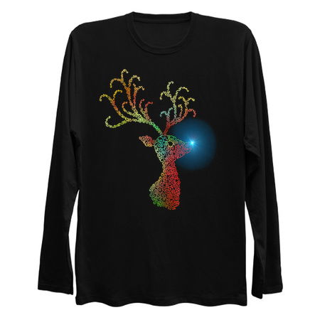 Festive Christmas Reindeer Head Silhouette tiny thumbnail